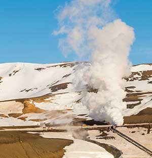 flusso di lavoro della centrale geotermica