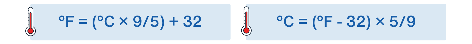 formule conversion celsius fahrenheit schema
