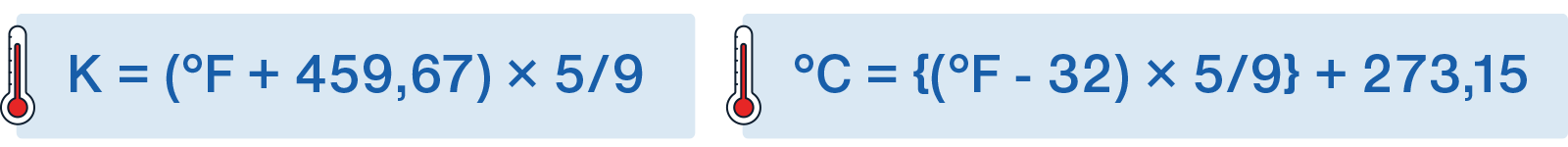 diagramma della formula di conversione fahrenheit kelvin