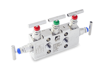 5-way manifold for pressure transmitter differential